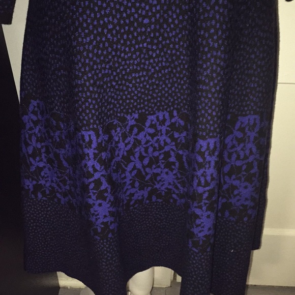 Blue Black Sweater Dress Sz 1x - Picture 3 of 4